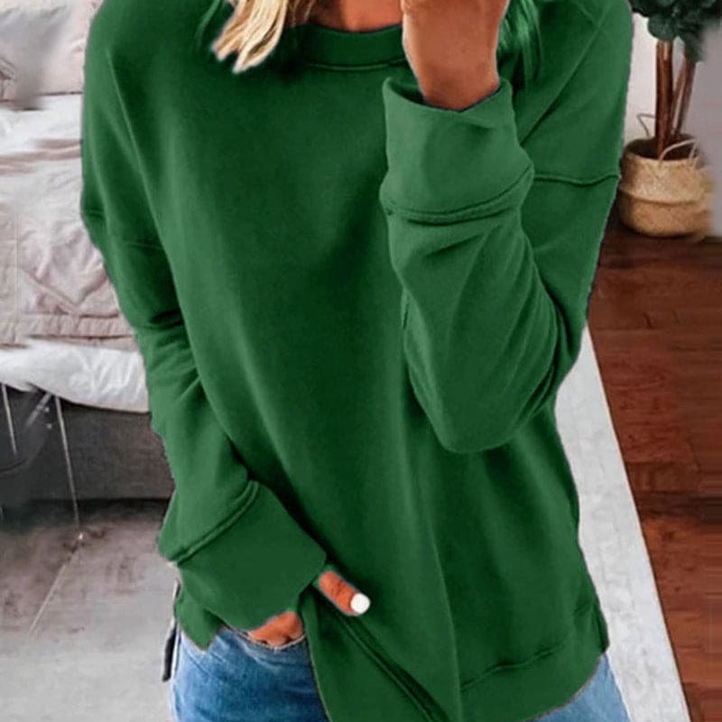 Sudadera Mujer Oversize Cuello Redondo