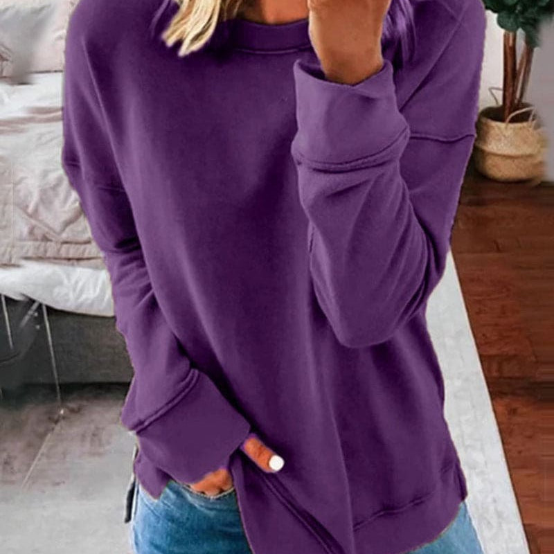 Sudadera Mujer Oversize Cuello Redondo