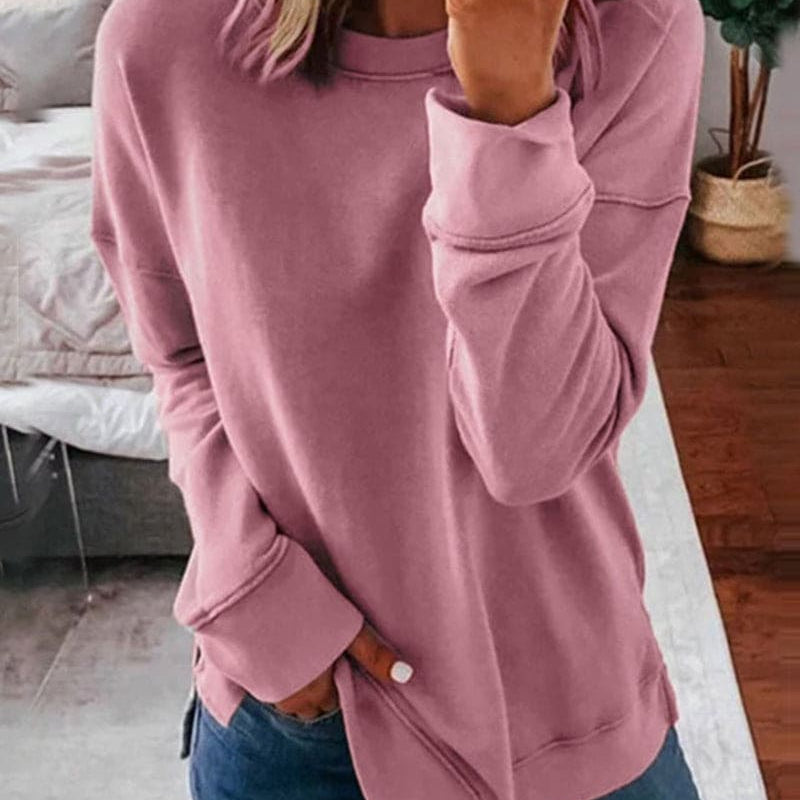 Sudadera Mujer Oversize Cuello Redondo
