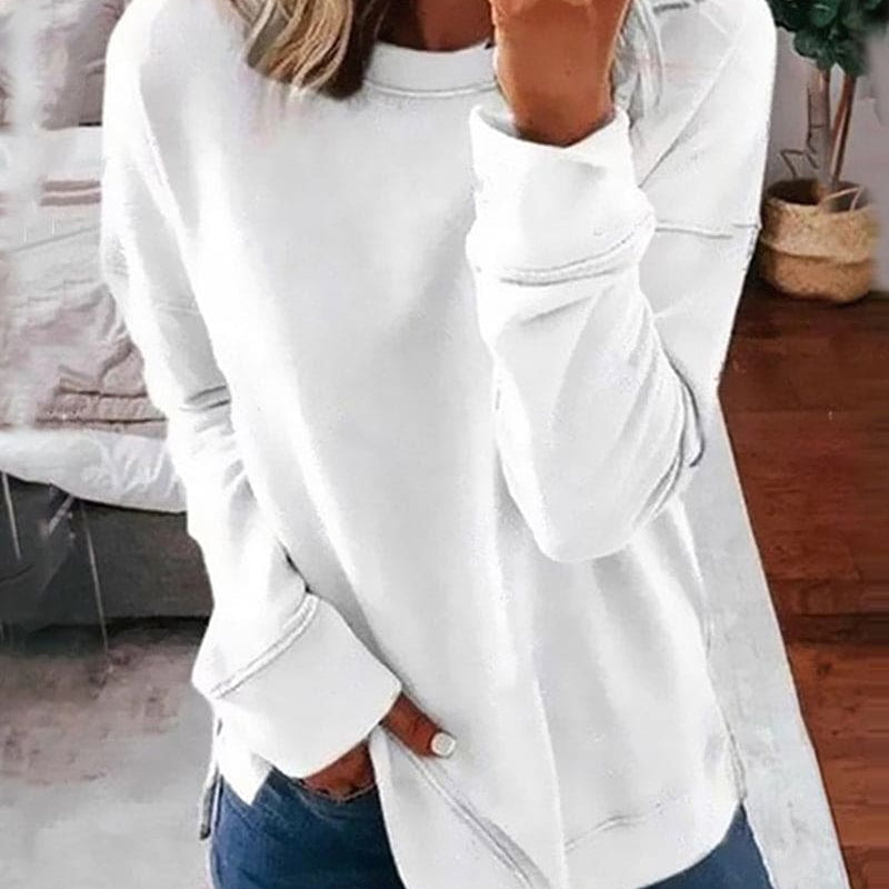 Sudadera Mujer Oversize Cuello Redondo