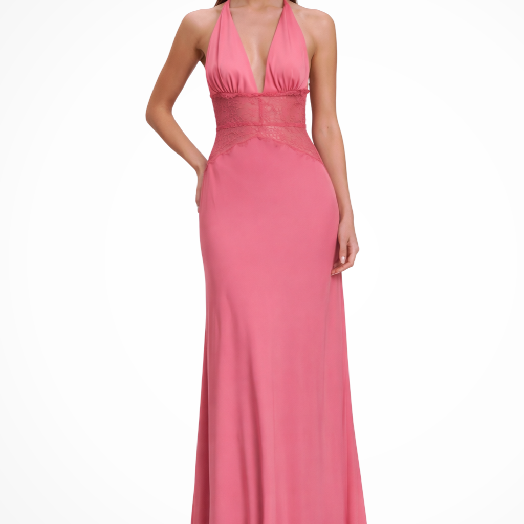 Elegant Women's Long Backless Halter Dress