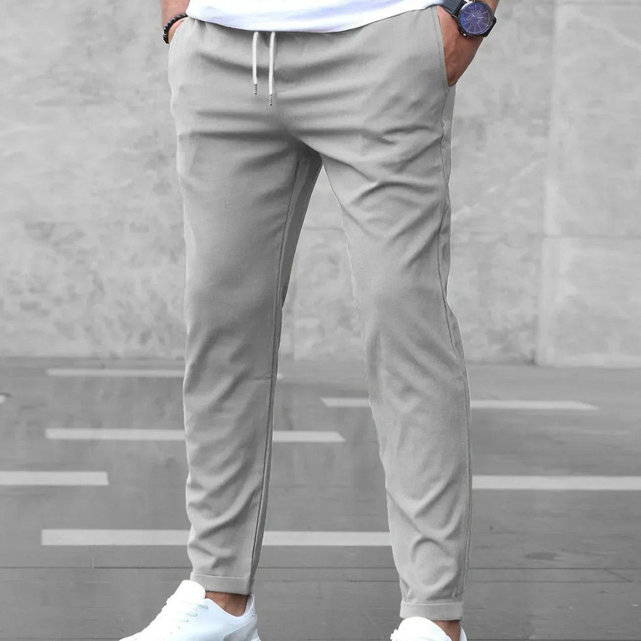 Men’s Jogger Pants with Drawstring Waist