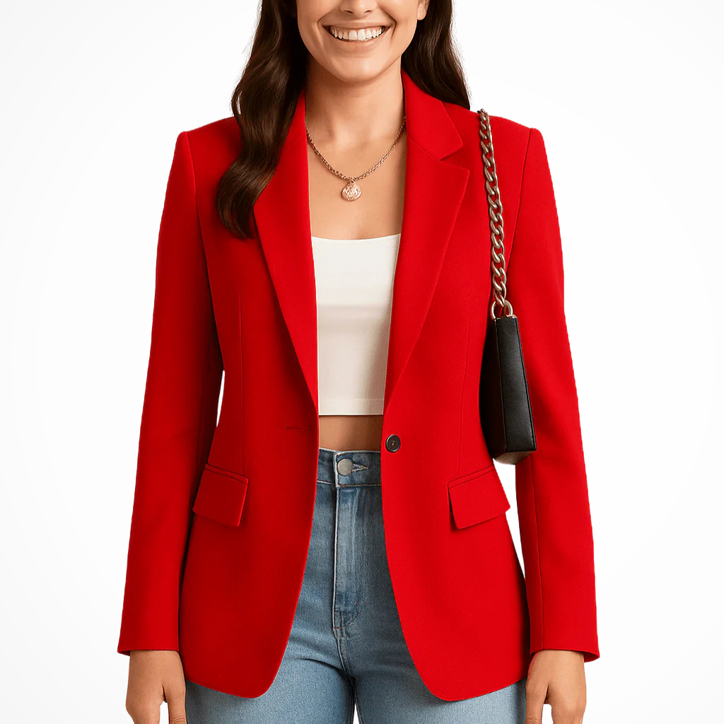 Blazer elegante de corte sastre para mujer