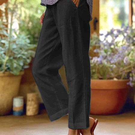 Pantalón Mujer Ligero para Verano con Corte Fluido y Silueta Elegante