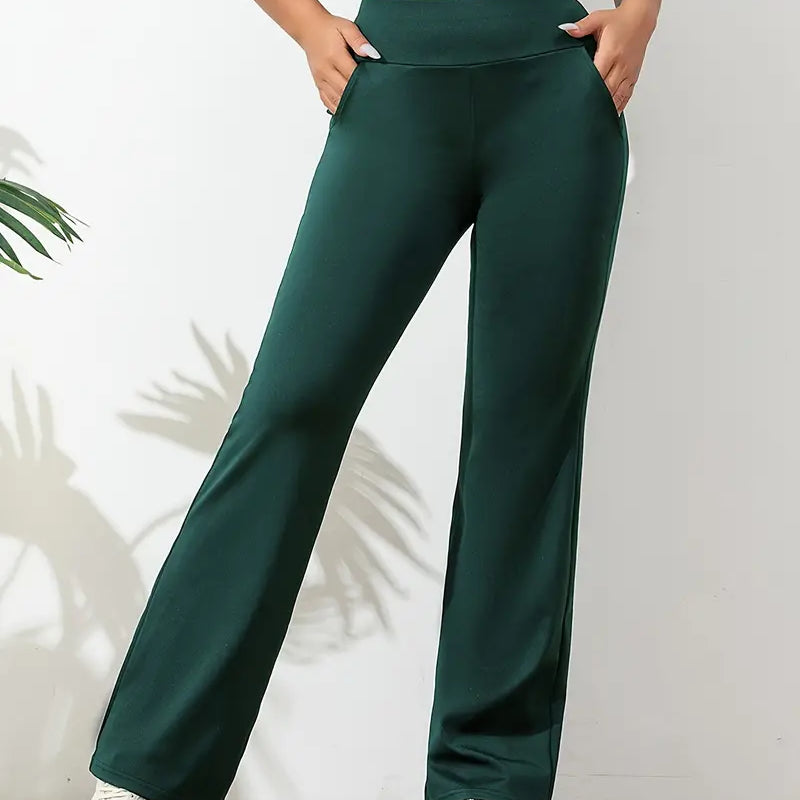 Pantalón ancho de cintura alta cómodo y casual para mujer
