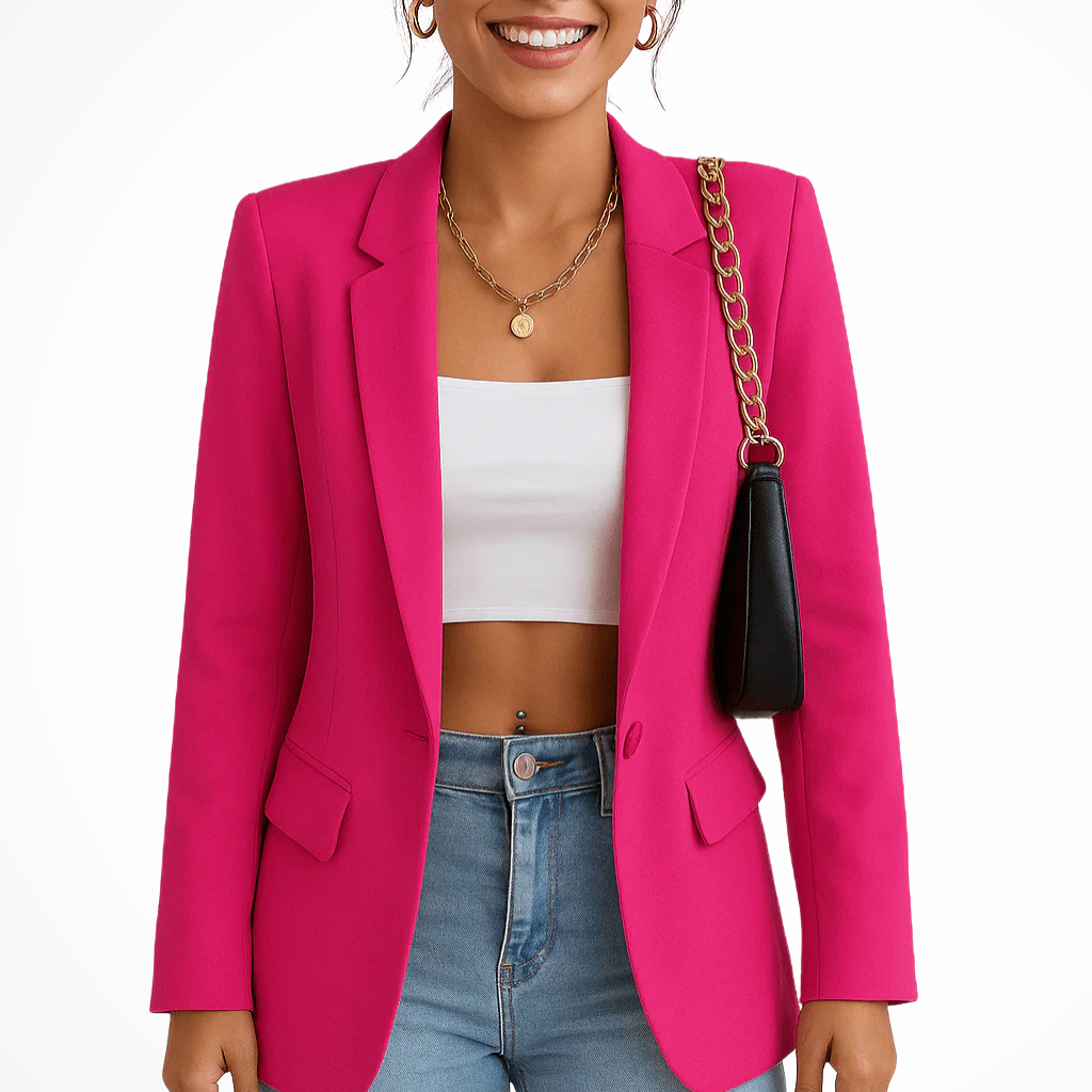Blazer elegante de corte sastre para mujer