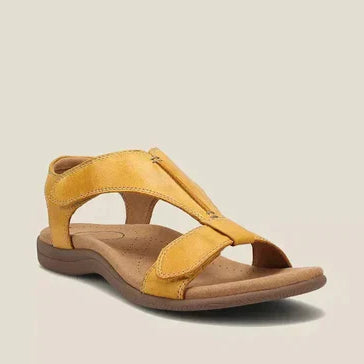 Open-Toe Leather Sandals for Women with Adjustable Straps