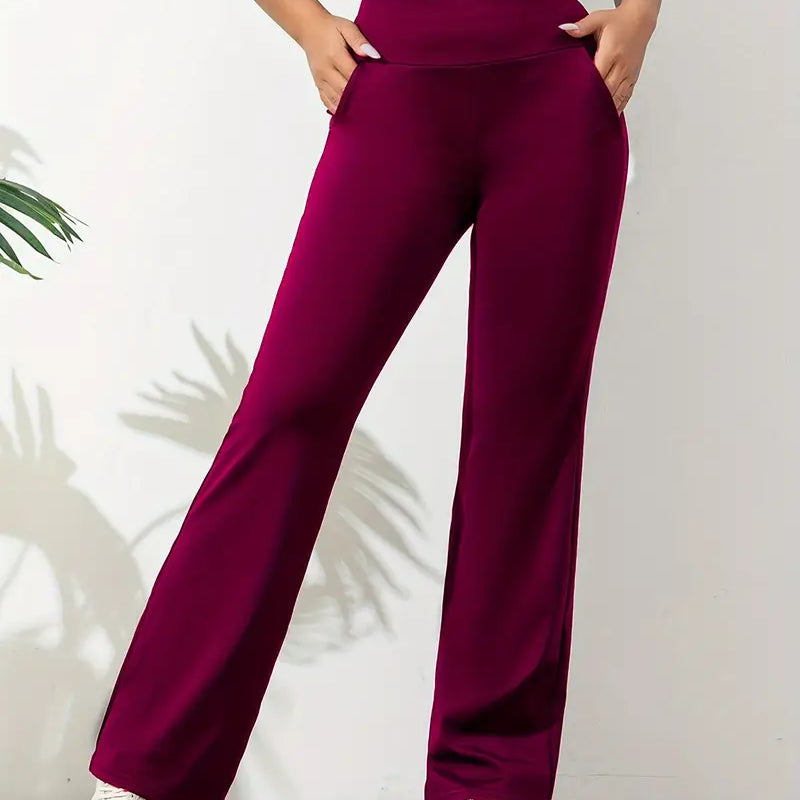 Pantalón ancho de cintura alta cómodo y casual para mujer