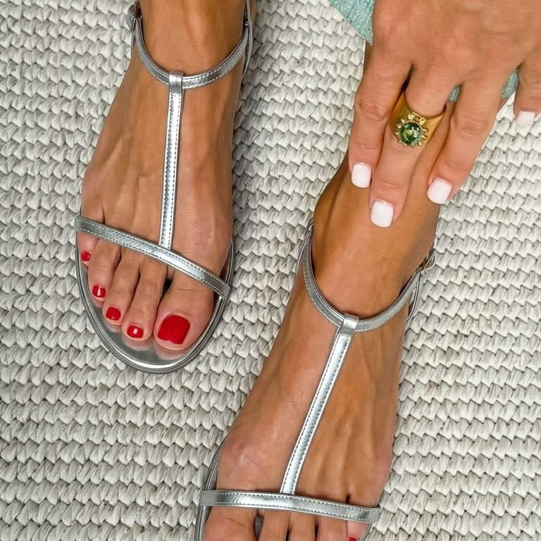 Minimalist Women's T-Strap Sandals