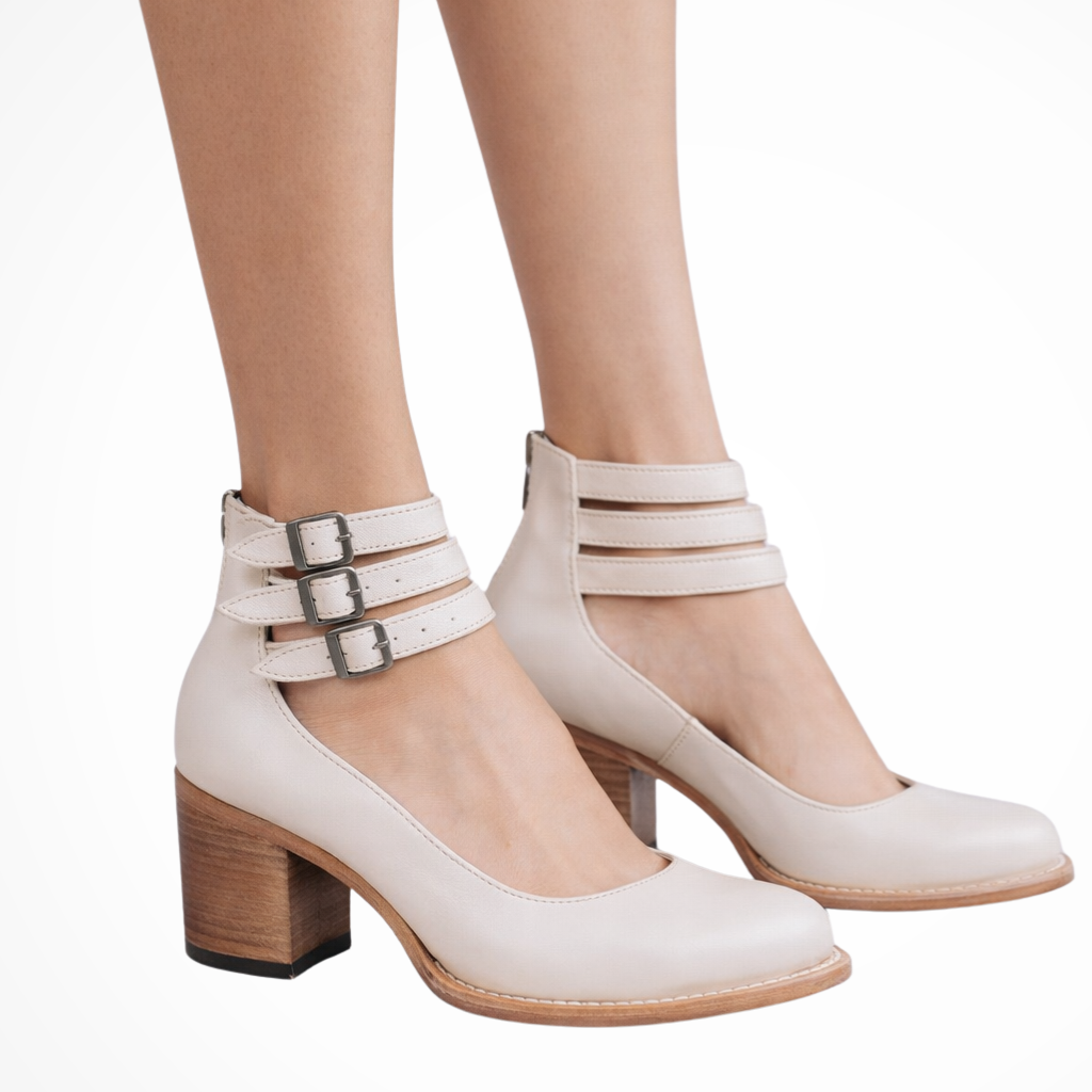 Elegantes sandalias de tacón con tiras para mujer