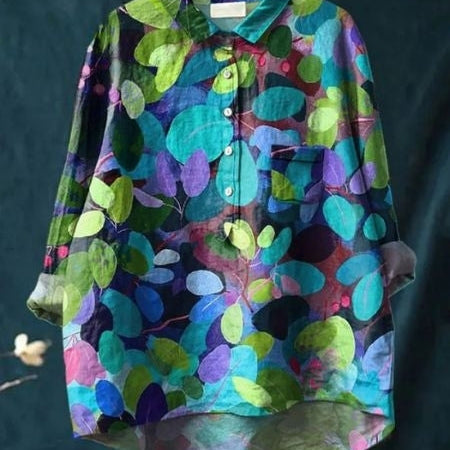 Casual Floral Women's Shirt - Artistic and Elegant Style