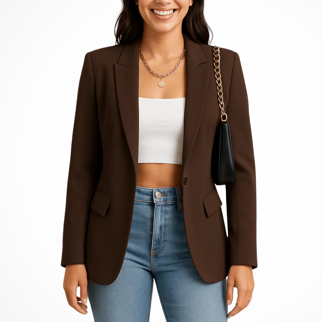 Blazer elegante de corte sastre para mujer