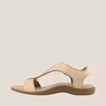 Open-Toe Leather Sandals for Women with Adjustable Straps
