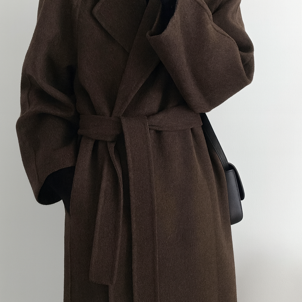 Long Women's Belted Coat