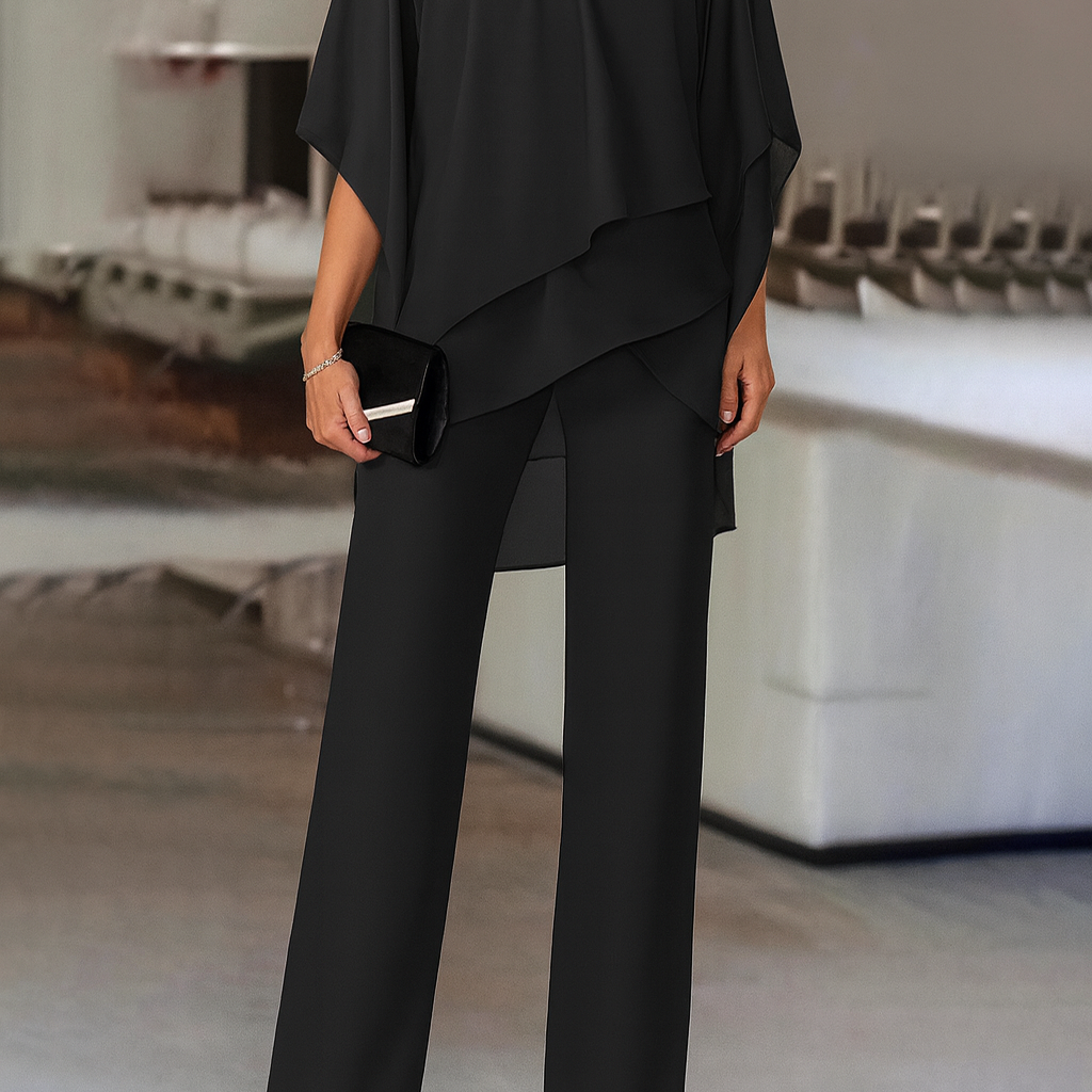 Luxurious and Elegant Women's Two-Piece Evening Set with Comfortable Fit