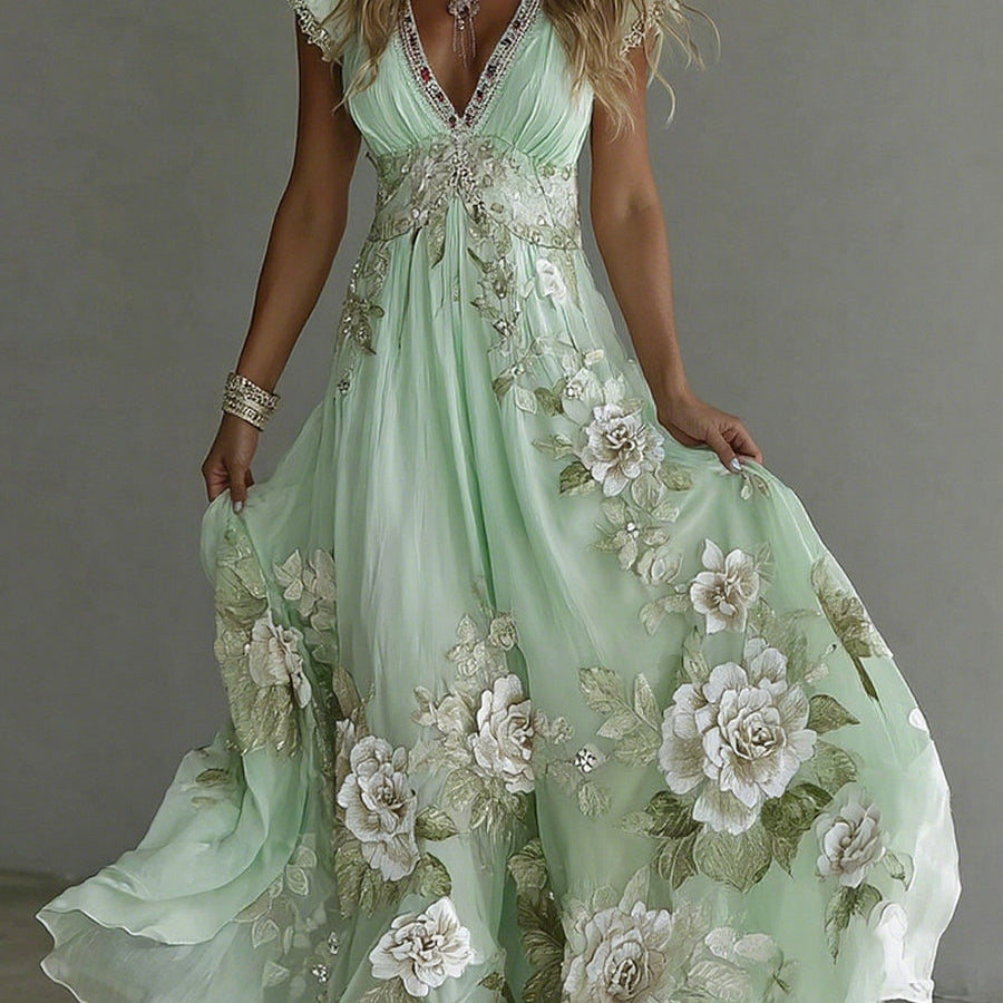 Floral Bohemian Long Dress for Women