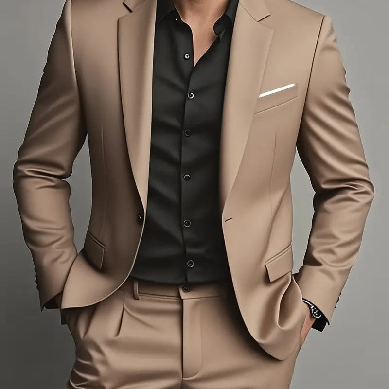 Men's Two-Piece Suit Set Blazer and Pants Cut