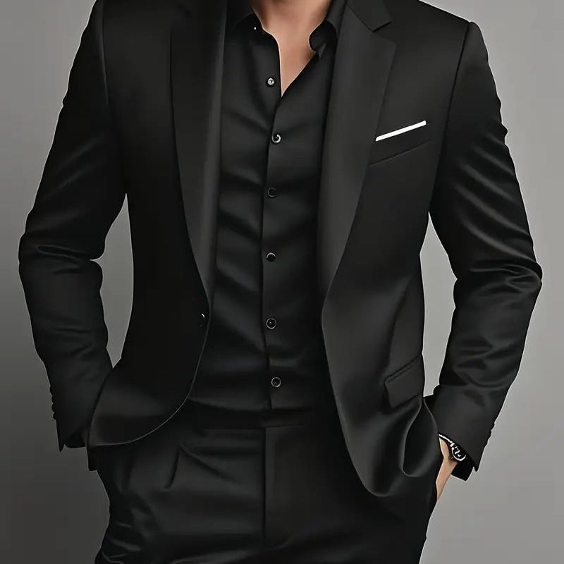 Men's Two-Piece Suit Set Blazer and Pants Cut