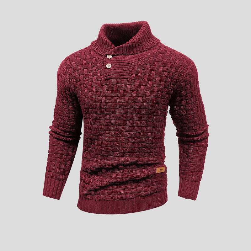 Men’s Textured-Knit Turtleneck Sweater