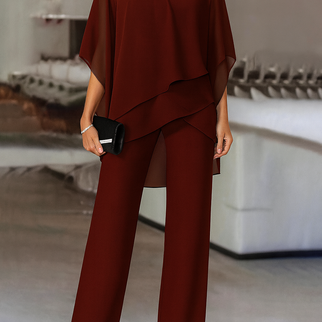 Luxurious and Elegant Women's Two-Piece Evening Set with Comfortable Fit