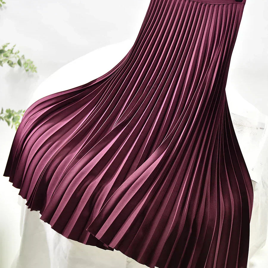 Falda midi plisada elegante para mujer