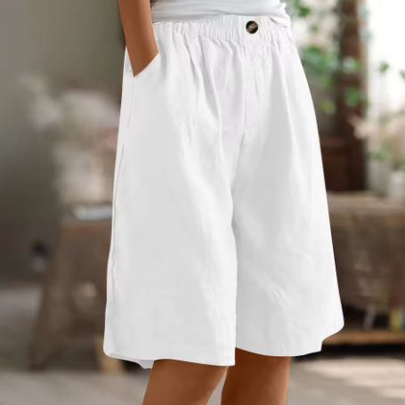 Relaxed High-Waisted Bermuda Shorts for Women