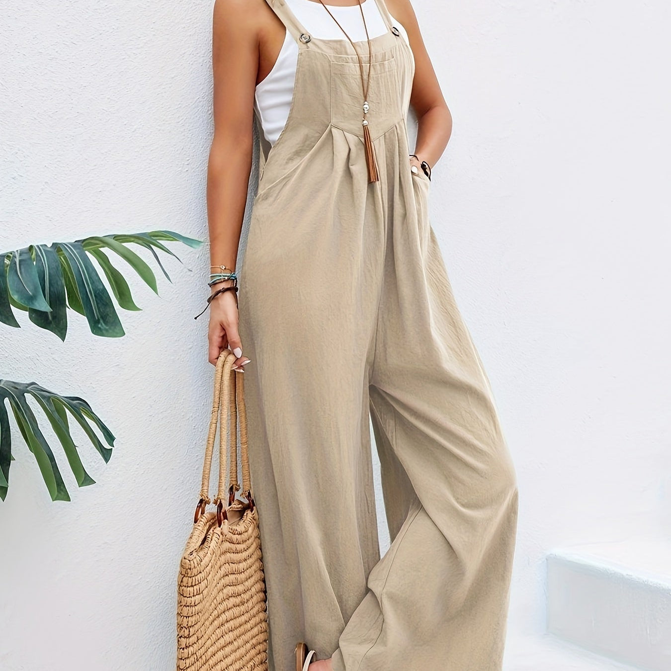 Women's Bohemian Linen Jumpsuit