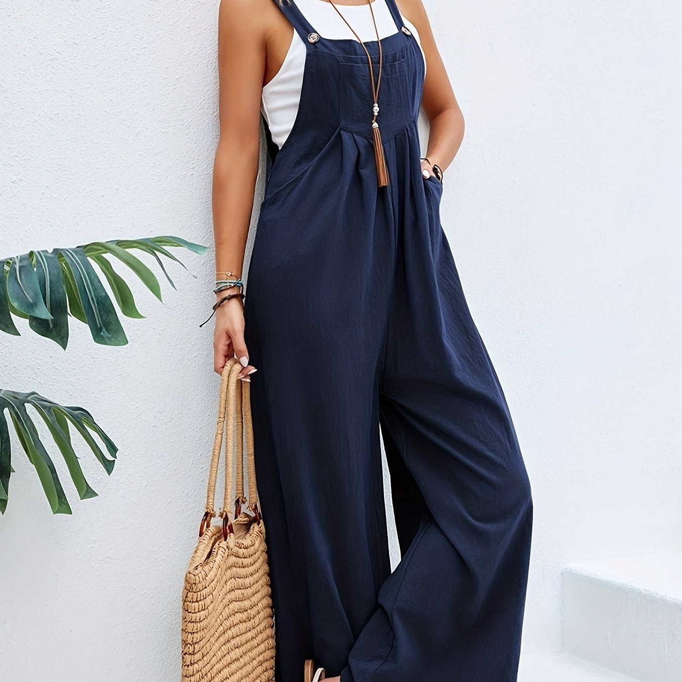 Women's Bohemian Linen Jumpsuit