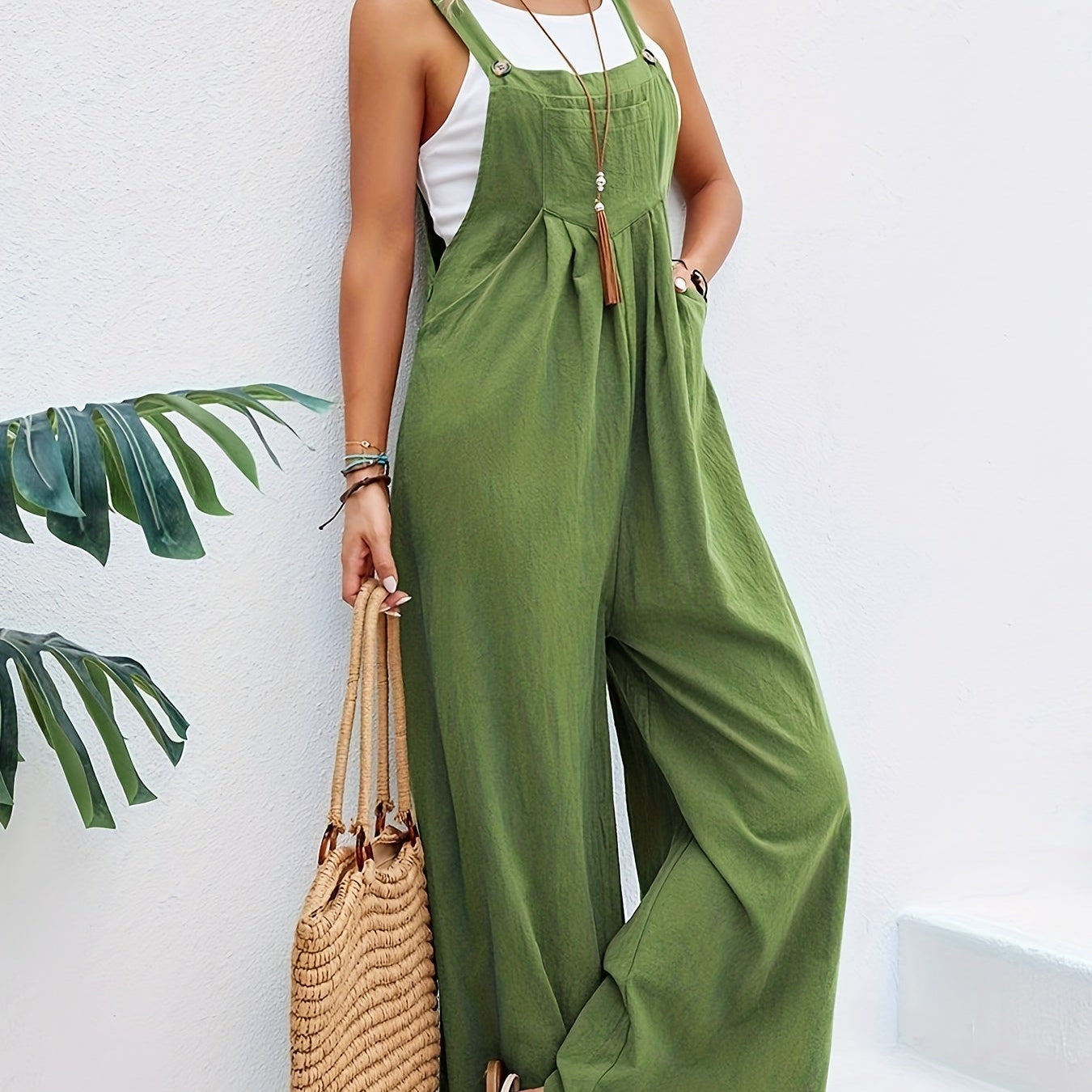 Women's Bohemian Linen Jumpsuit