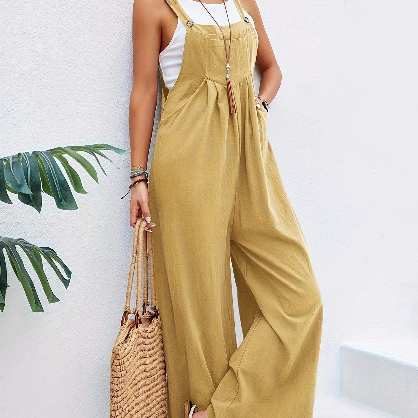 Women's Bohemian Linen Jumpsuit