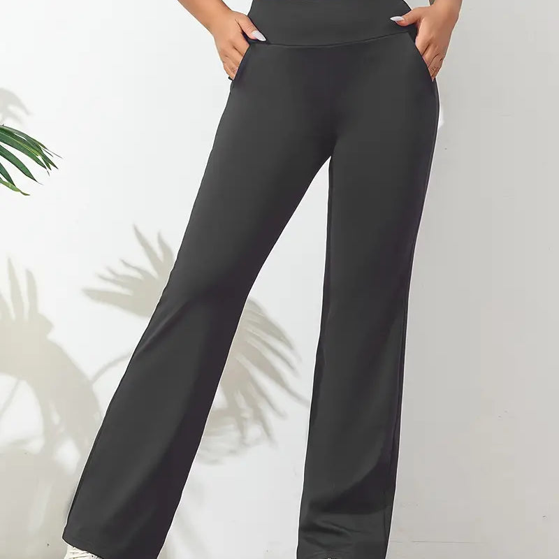 Pantalón ancho de cintura alta cómodo y casual para mujer
