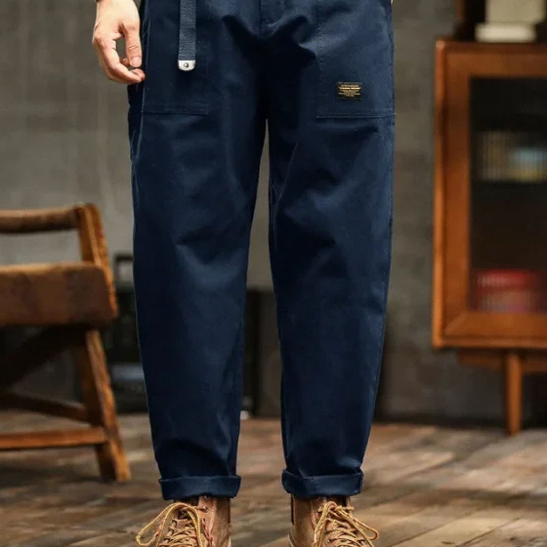 Men’s Loose-Fit Cargo Pants with Multiple Pockets