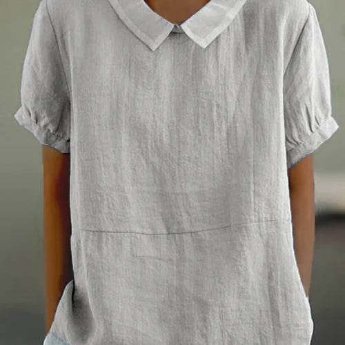 Casual Peter Pan Collar Blouse for Women