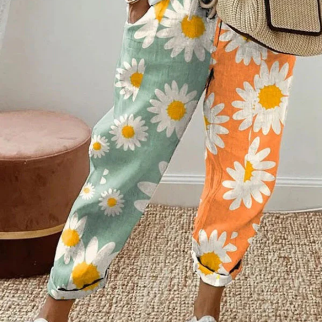 Pantalón Ancho para Mujeres con Cintura con Cordón Ajustable