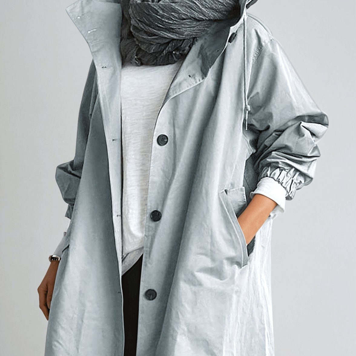 Casual Long Hooded Coat for Women