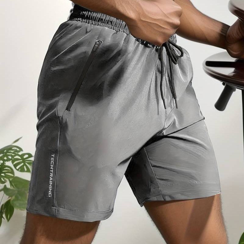Lightweight Men's Sports Shorts with Zippered Pockets