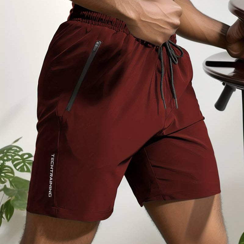 Lightweight Men's Sports Shorts with Zippered Pockets
