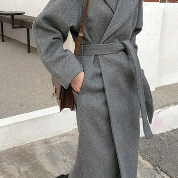 Long Women's Belted Coat
