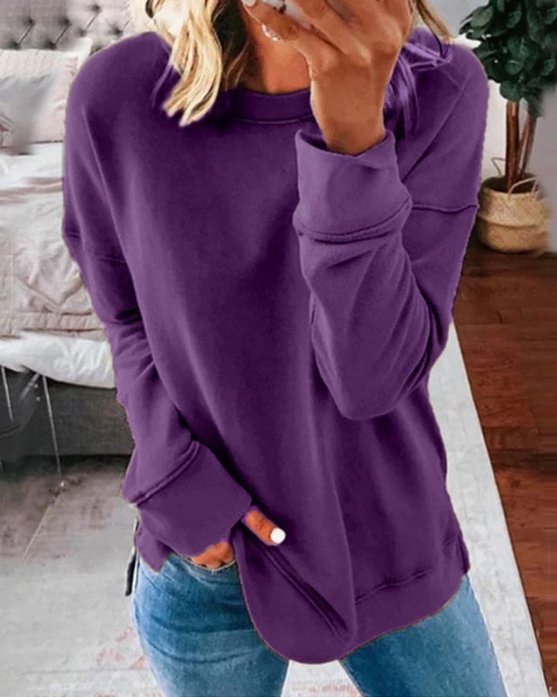 Sweat-shirt Femme Oversize Col Rond