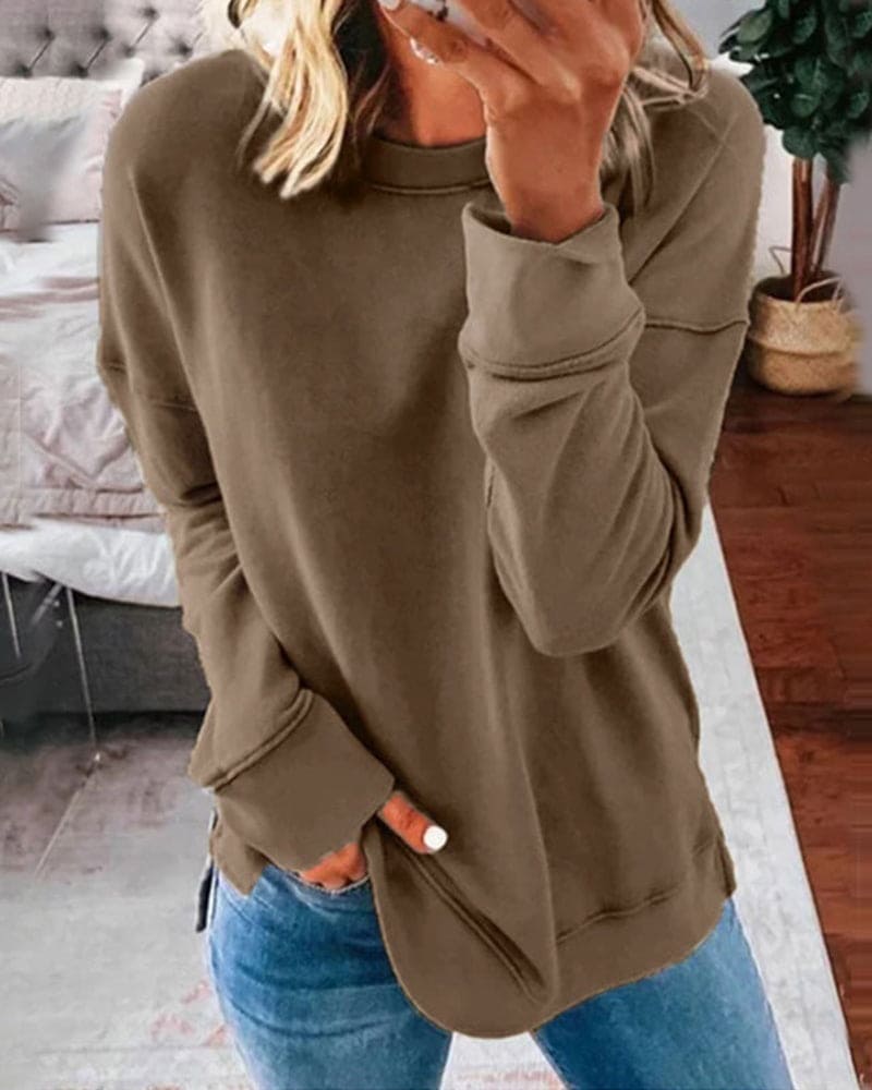 Sweat-shirt Femme Oversize Col Rond