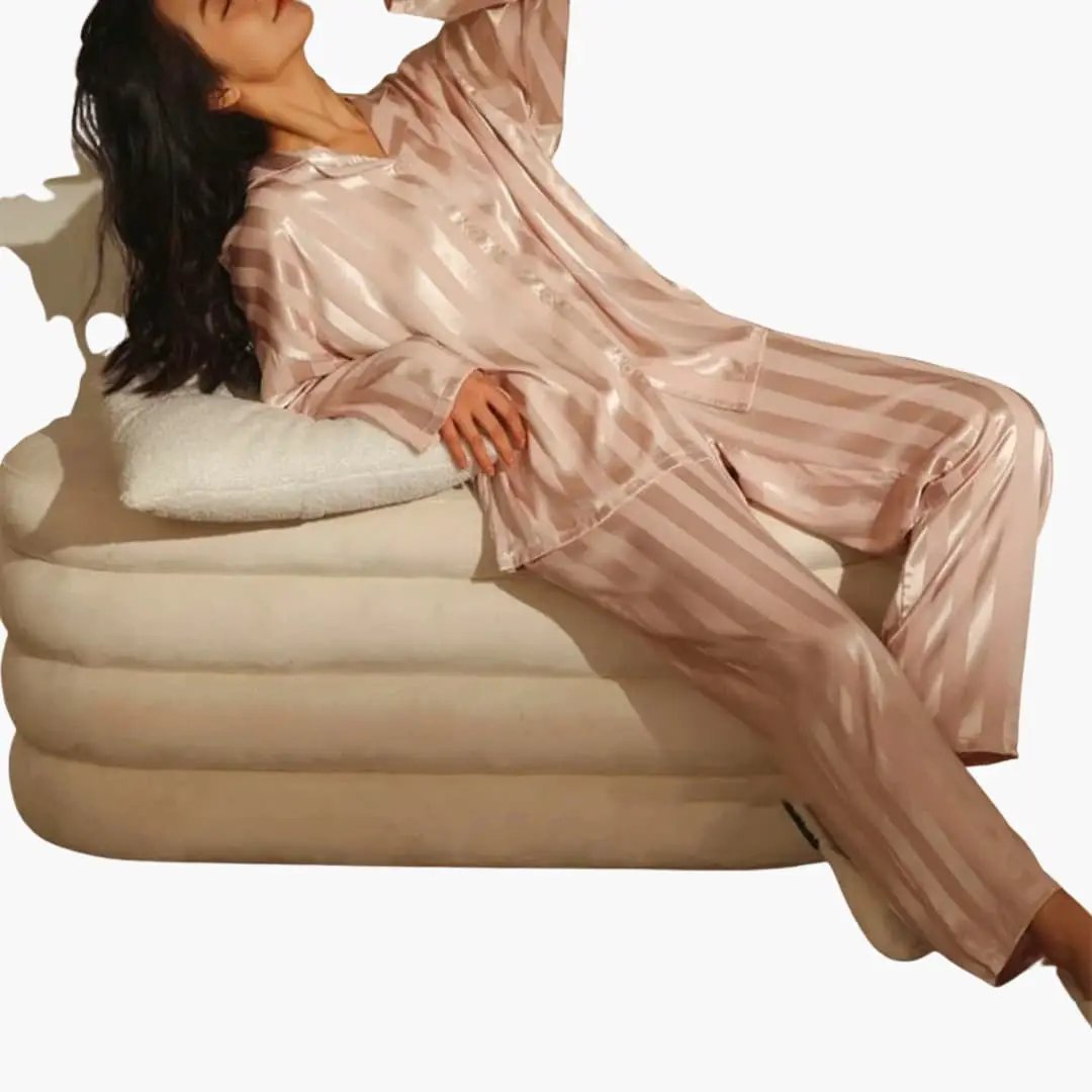 Ensemble Homewear Chic à Manches Longues pour Femme