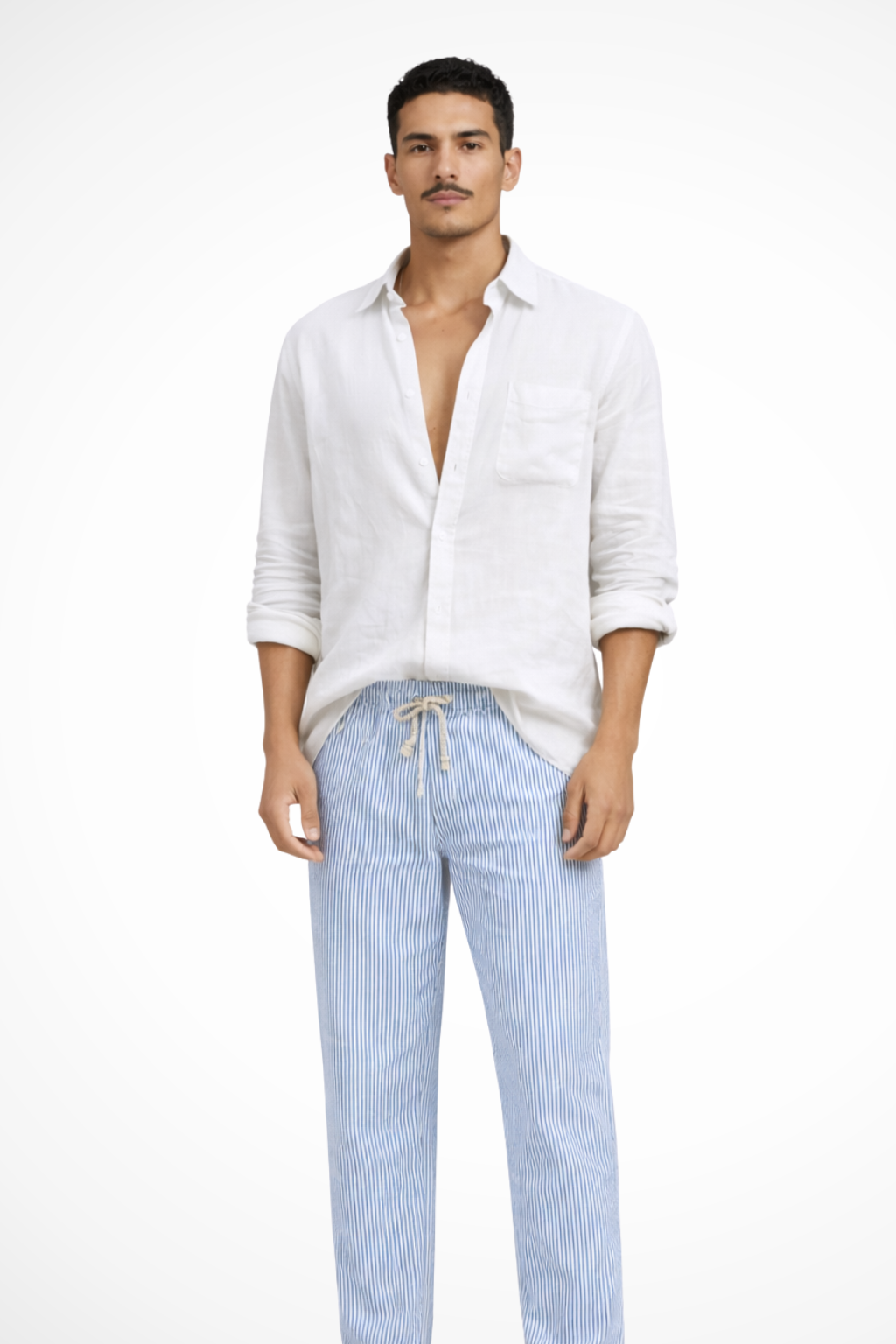 Men's relaxed fit long-sleeve linen shirt Roman