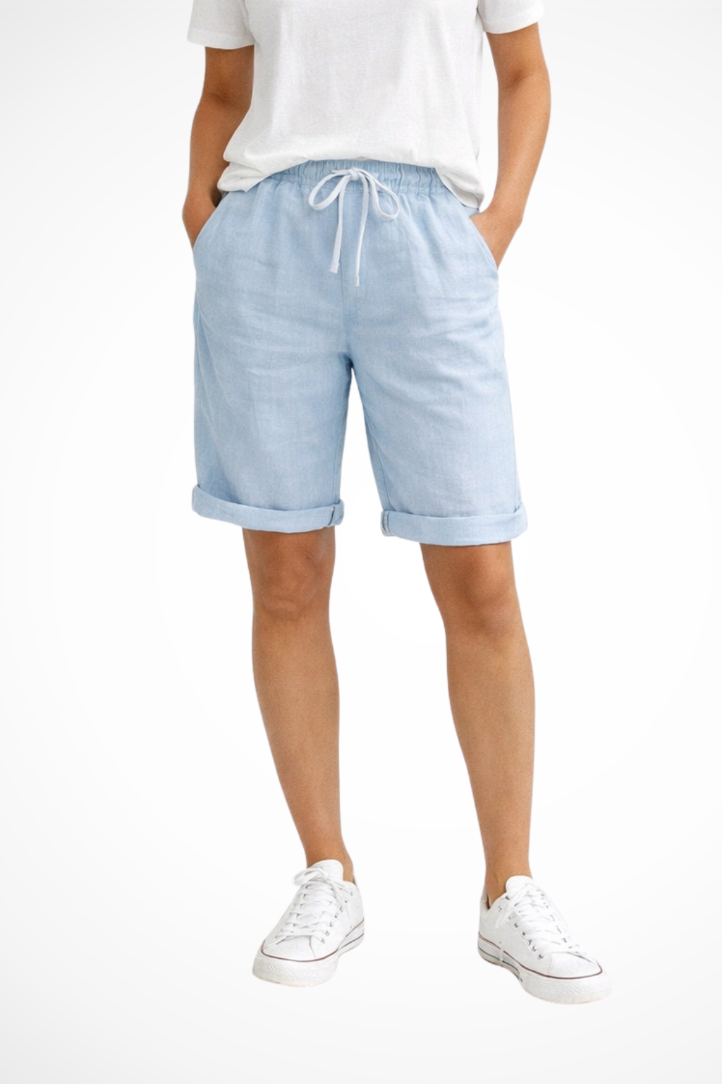 Pantalon Capri en Lin pour Femme, Coupe Décontractée, Confort Quotidien