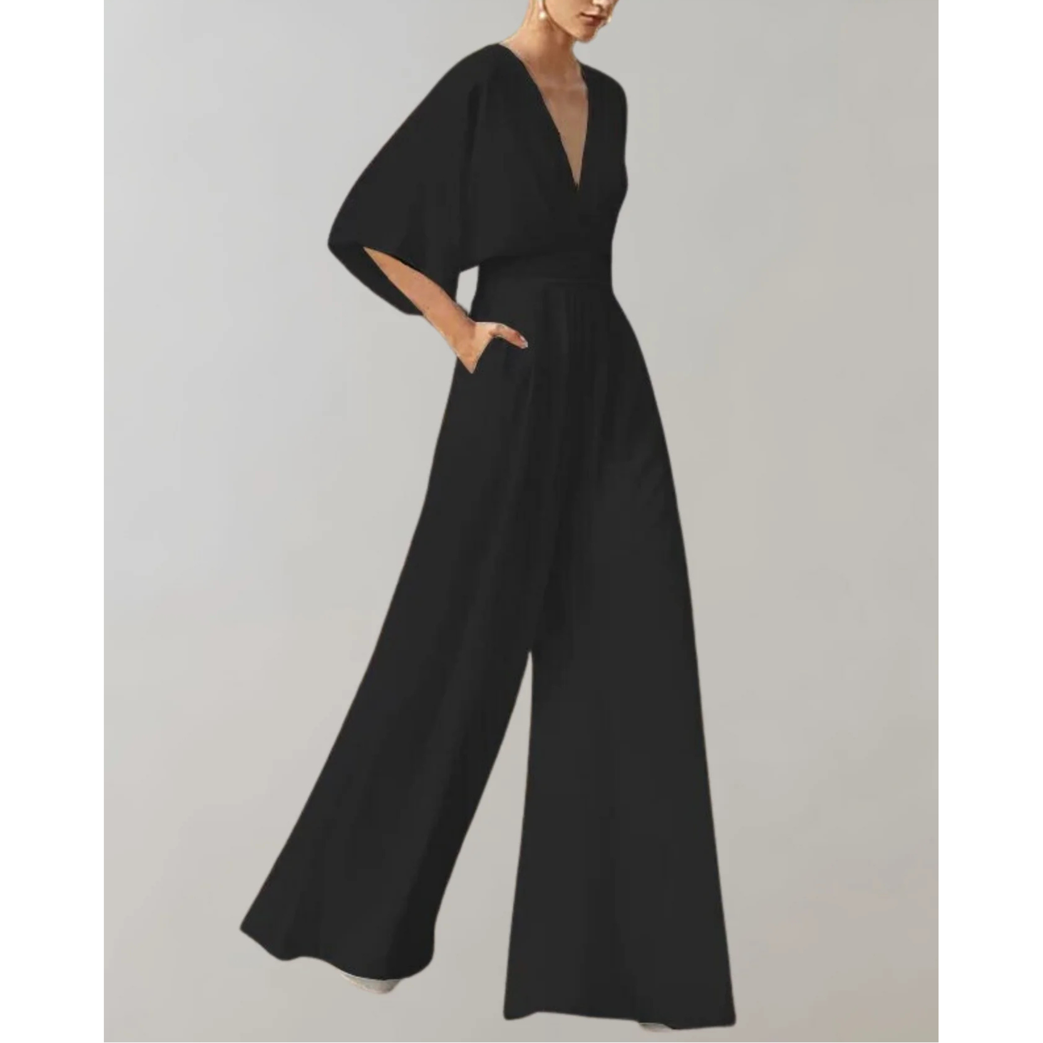 Combinaison Femme Fluide Col Cache-Cœur