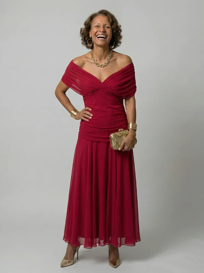 Vestido maxi para mujer con estampado floral, escote cruzado y falda plisada