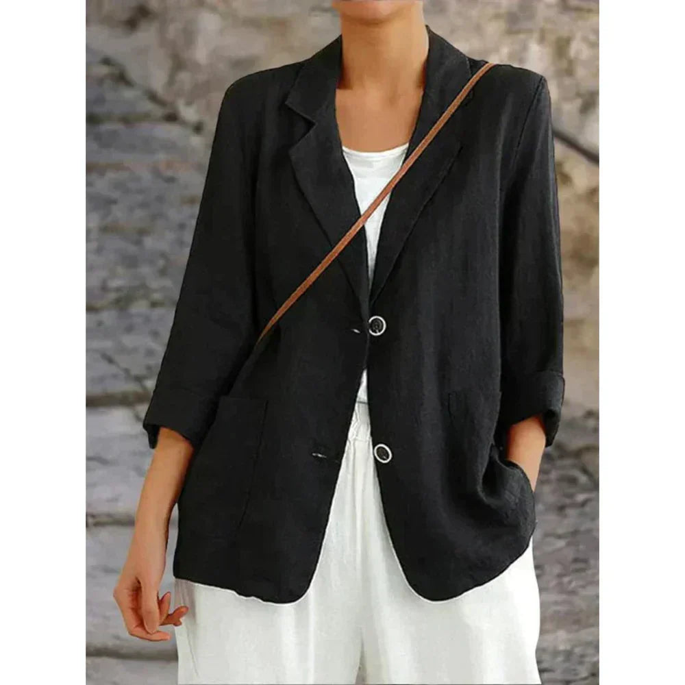 Cardigan Léger Boutonné Coupe Ample Décontracté pour Femme