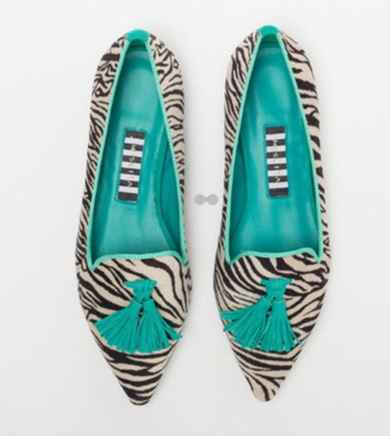 Women's Slip-On Pointed-Toe Loafers with Tassels