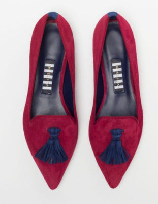 Women's Slip-On Pointed-Toe Loafers with Tassels