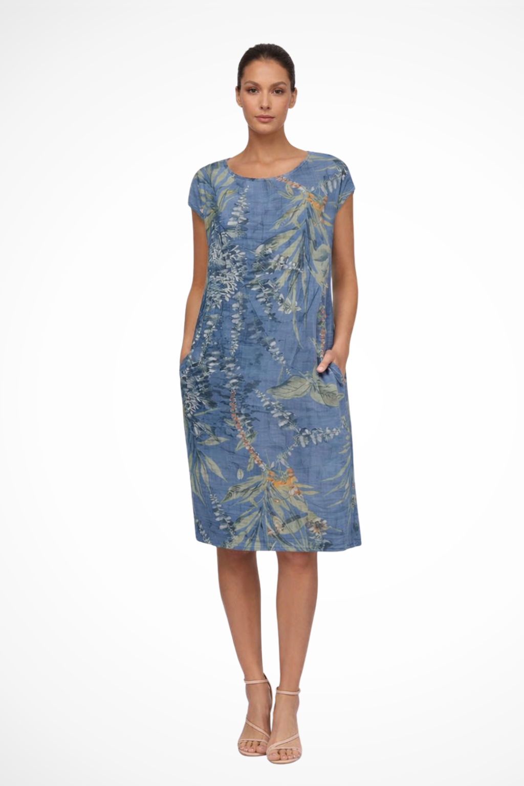 Robe d'Été Femme Décontractée à Imprimé Botanique