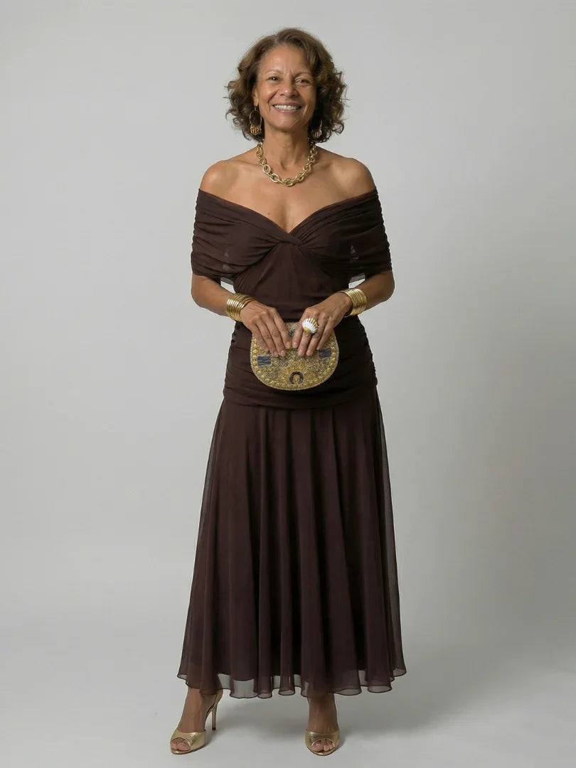 Vestido maxi para mujer con estampado floral, escote cruzado y falda plisada